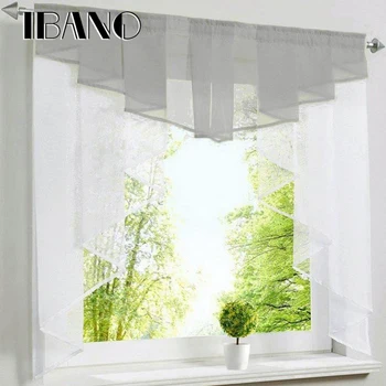 IBANO Tulle Kitchen Curtain For Window Balcony Rome Pleated Design Stitching Colors Voile Sheer Drape White Yarn Curtains Short 
IBANO Tulle Kitchen Curtain For Window Balcony Rome Pleated Design Stitching Colors Voile Sheer Drape White Yarn Curtains Short