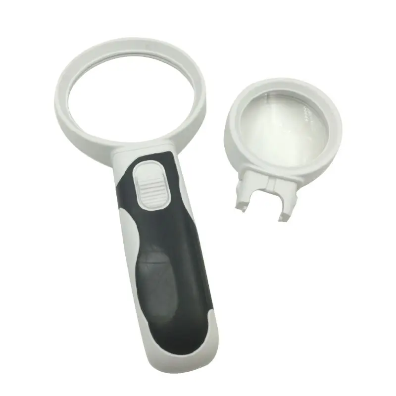 5 Times and 10 Times Handheld LED Light Double Lens 2 Pcs Glass High Magnification Replaceable Lens Reading Magnifier
5 Times and 10 Times Handheld LED Light Double Lens 2 Pcs Glass High Magnification Replaceable Lens Reading Magnifier