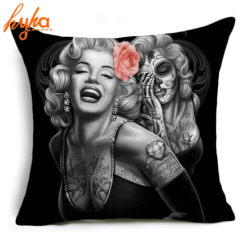 Hyha Marilyn Monroe Skull Polyester Cushion Cover Wolf The Skull Painted With USA Cat Home Decorative Pillows Cover Broken Women
Hyha Marilyn Monroe Skull Polyester Cushion Cover Wolf The Skull Painted With USA Cat Home Decorative Pillows Cover Broken Women