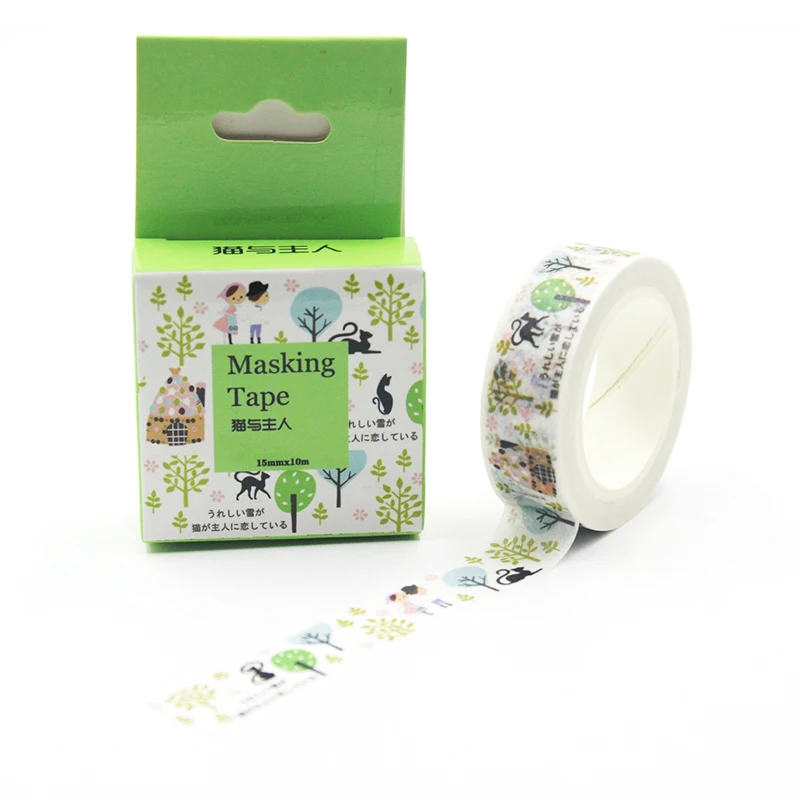 1 PCS 15mmx10m Cat And Master Paper Washi Tape Adhesive Tape DIY Scrapbooking Sticker Label Masking Tape Office School Supplies
1 PCS 15mmx10m Cat And Master Paper Washi Tape Adhesive Tape DIY Scrapbooking Sticker Label Masking Tape Office School Supplies