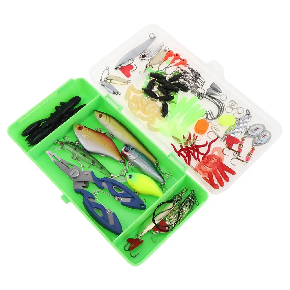 Full Lures Set Complete Spinner Minnow Popper VIB Soft Hard Spoon Crank Baits Fishing Hooks Fishing Tackle Box 101pcs/Lot
Full Lures Set Complete Spinner Minnow Popper VIB Soft Hard Spoon Crank Baits Fishing Hooks Fishing Tackle Box 101pcs/Lot