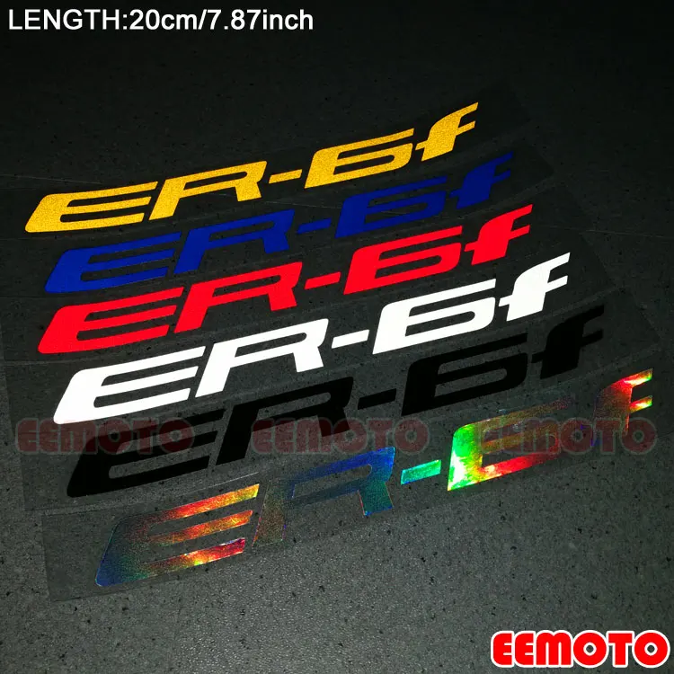 

Motorcycle body Wheel Rims Fairing Helmet Tank Pad Label logo reflective Stickers Decals For ER-6F ER6F