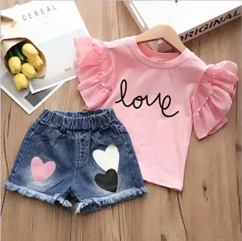 new fashion kids girls love t-shirt and shorts set children jeans summer outfit lovely heart cotton top clothing
new fashion kids girls love t-shirt and shorts set children jeans summer outfit lovely heart cotton top clothing