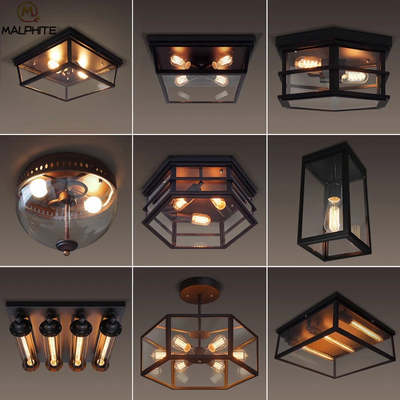 Retro LED Ceiling Lights Industrial Decor Modern Glass Hanging Ceiling Lamp Luminaire Cafe Rectangle Industrial Lighting Fixture
Retro LED Ceiling Lights Industrial Decor Modern Glass Hanging Ceiling Lamp Luminaire Cafe Rectangle Industrial Lighting Fixture