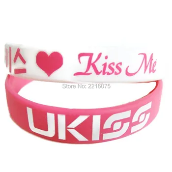 300pcs White pink Silkscreen printed K-POP UKISS wristband silicone bracelets free shipping by DHL express
300pcs White pink Silkscreen printed K-POP UKISS wristband silicone bracelets free shipping by DHL express