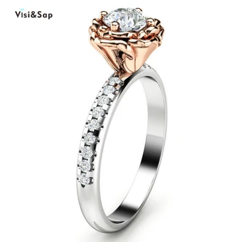Visisap Rose White Color Flowers Rings for Women Multicoor Wedding Engagement Ring Dropshipping Fashion Jewelry Supplier B2161
Visisap Rose White Color Flowers Rings for Women Multicoor Wedding Engagement Ring Dropshipping Fashion Jewelry Supplier B2161