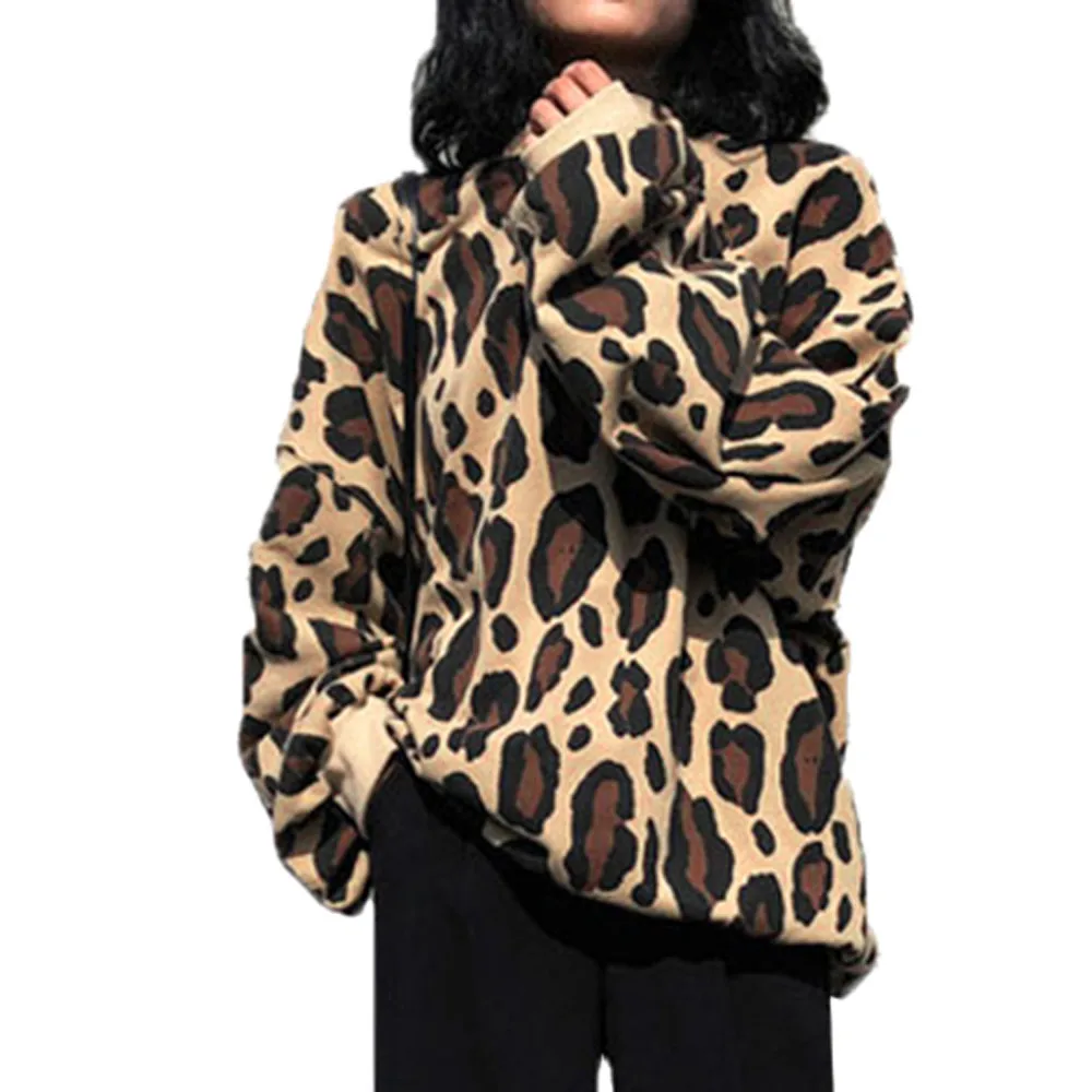 2019 spring Korean version of the new fashion women's round neck leopard print long-sleeved loose shirt pullover free shipping
2019 spring Korean version of the new fashion women's round neck leopard print long-sleeved loose shirt pullover free shipping