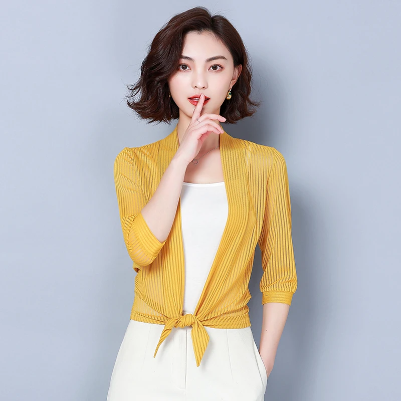 Female Sun Protection Clothing Fashion Blouse Korean Cardigan Seven-sleeved Women Casual thin Shirt Summer Wild Shawl Tops 2019
Female Sun Protection Clothing Fashion Blouse Korean Cardigan Seven-sleeved Women Casual thin Shirt Summer Wild Shawl Tops 2019