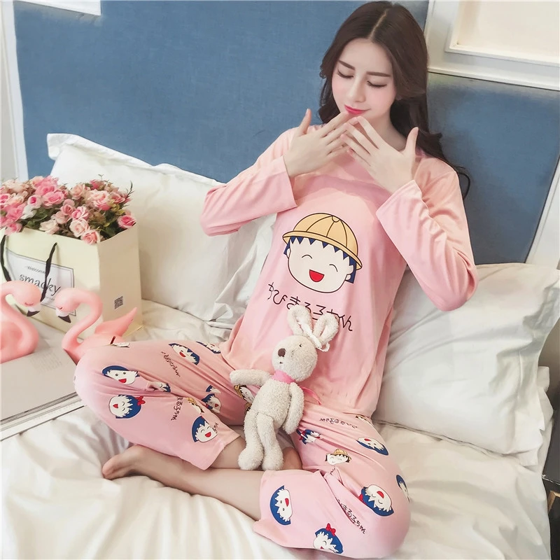 Women Pajamas Girl Sleepwear Set Long Sleeve Nightwear Cartoon Sweet Autumn Casual Pajamas Cute Soft Homewear
Women Pajamas Girl Sleepwear Set Long Sleeve Nightwear Cartoon Sweet Autumn Casual Pajamas Cute Soft Homewear
