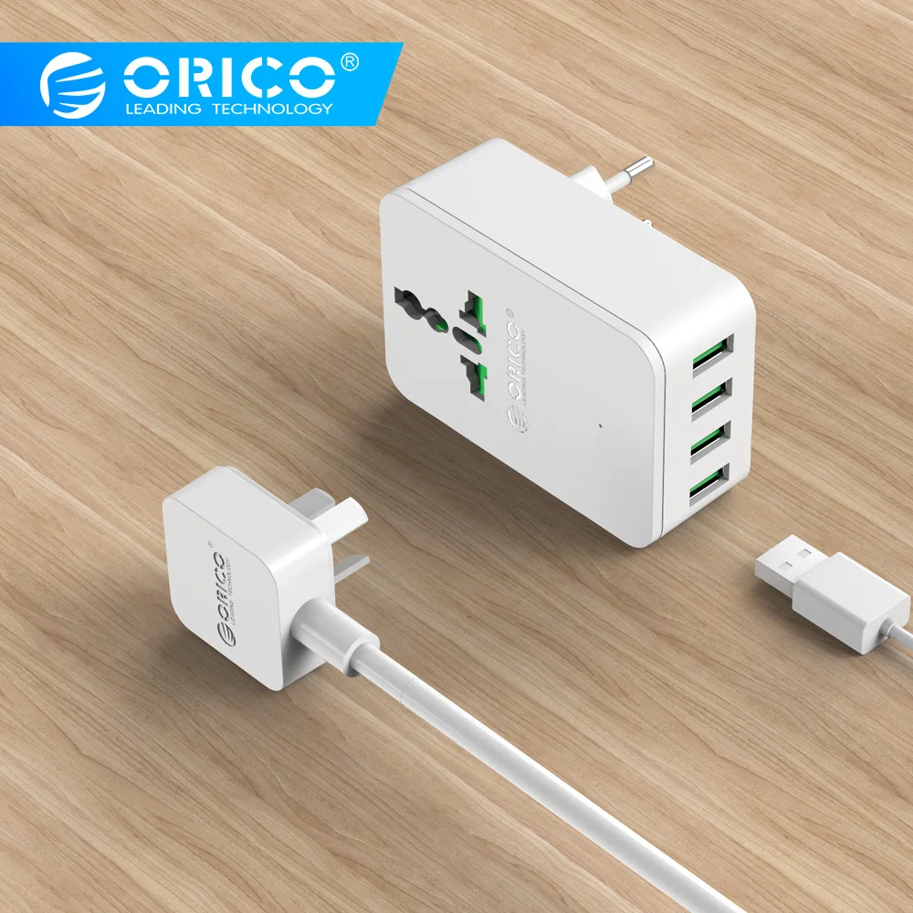 ORICO Universal Power Plug Travel Converting Adapter 20W Surge Protector with 4 USB Charging Ports
ORICO Universal Power Plug Travel Converting Adapter 20W Surge Protector with 4 USB Charging Ports