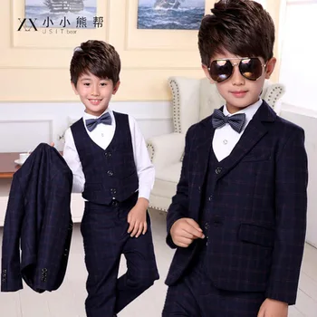 Boy's Suits & Blazers Children's Clothing fashion boys clothes boy dress boys suits set suit+pant+vest 3 pcs sets size 100-160cm
Boy's Suits & Blazers Children's Clothing fashion boys clothes boy dress boys suits set suit+pant+vest 3 pcs sets size 100-160cm