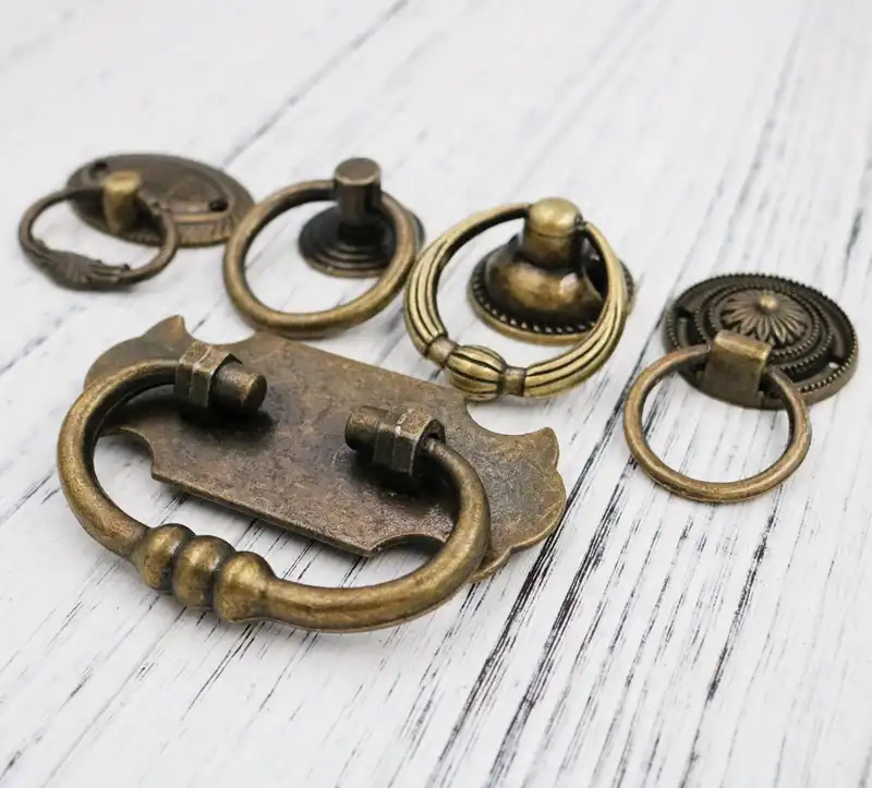 4pcs Vintage Znic Alloy Cabinet Knobs Drawer Dresser Door Bin
