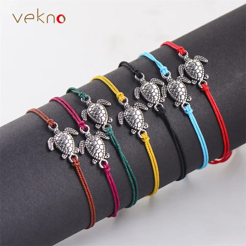 VEKNO Antique Silver Sea Turtles String Bracelets Vintage Colorful Adjustable Rope Women Men Kids Charm Bracelets Lucky Jewelry
VEKNO Antique Silver Sea Turtles String Bracelets Vintage Colorful Adjustable Rope Women Men Kids Charm Bracelets Lucky Jewelry