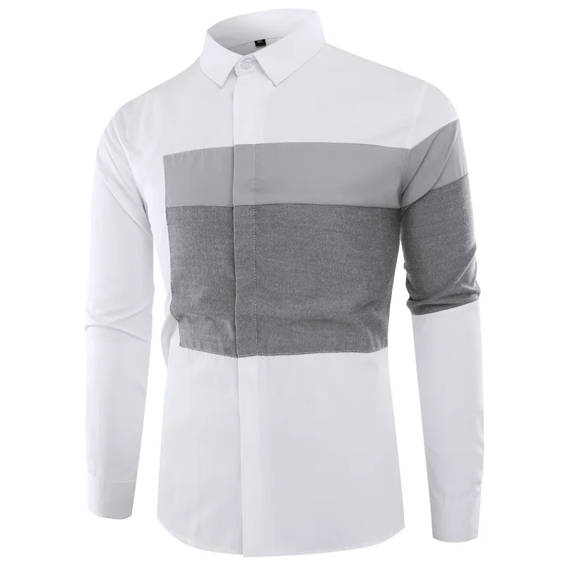 Spring Autumn Fashion New Mens Slim Stitching Color Men Designer Shirt Casual Long Sleeve Shirt Mens Shirts Camisa Masculina
Spring Autumn Fashion New Mens Slim Stitching Color Men Designer Shirt Casual Long Sleeve Shirt Mens Shirts Camisa Masculina