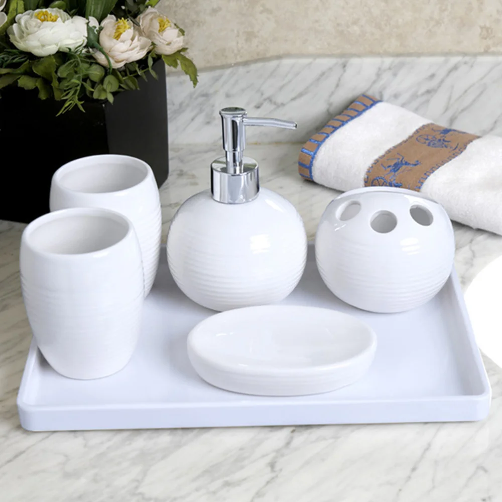 Bathroom products bathroom cup brush cup set bathroom five-piece simple ceramic wash set lo87955
Bathroom products bathroom cup brush cup set bathroom five-piece simple ceramic wash set lo87955