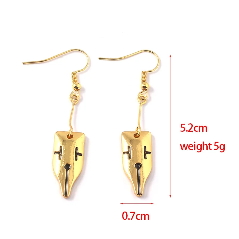 Anime JoJo's Bizarre Adventure Rohan Kishibe Gold Metal Earrings Cosplay Collection Otaku Birthday Gift For Girl
Anime JoJo's Bizarre Adventure Rohan Kishibe Gold Metal Earrings Cosplay Collection Otaku Birthday Gift For Girl