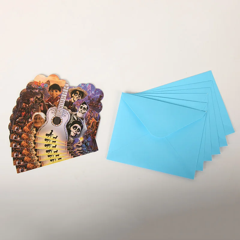 Party Supplies 6pcs cards+ 6pcs envelopes Coco Miguel Invitation Cards Kids Birthday Party Baby Shower Decoration
Party Supplies 6pcs cards+ 6pcs envelopes Coco Miguel Invitation Cards Kids Birthday Party Baby Shower Decoration
