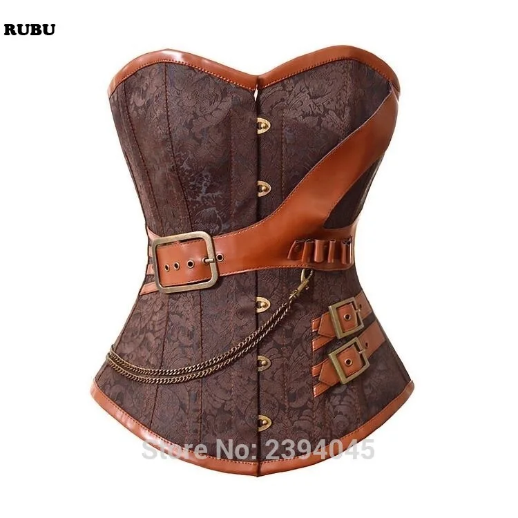 Коричневый Женский винтажный Готический корсет|steampunk costumes for women|steampunk costumeplus size
