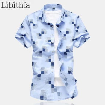 Men Geometric Print Shirts Short Sleeve Buttons Shirt Turn-down Collar Big Size M-7XL Sky Blue Navy White Clothes Male A8
Men Geometric Print Shirts Short Sleeve Buttons Shirt Turn-down Collar Big Size M-7XL Sky Blue Navy White Clothes Male A8