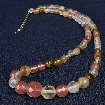 Pink with Transparent and Romance Natural and Refreshing Feeling Watermelon Tourmaline Jasper Necklace.
Pink with Transparent and Romance Natural and Refreshing Feeling Watermelon Tourmaline Jasper Necklace.
