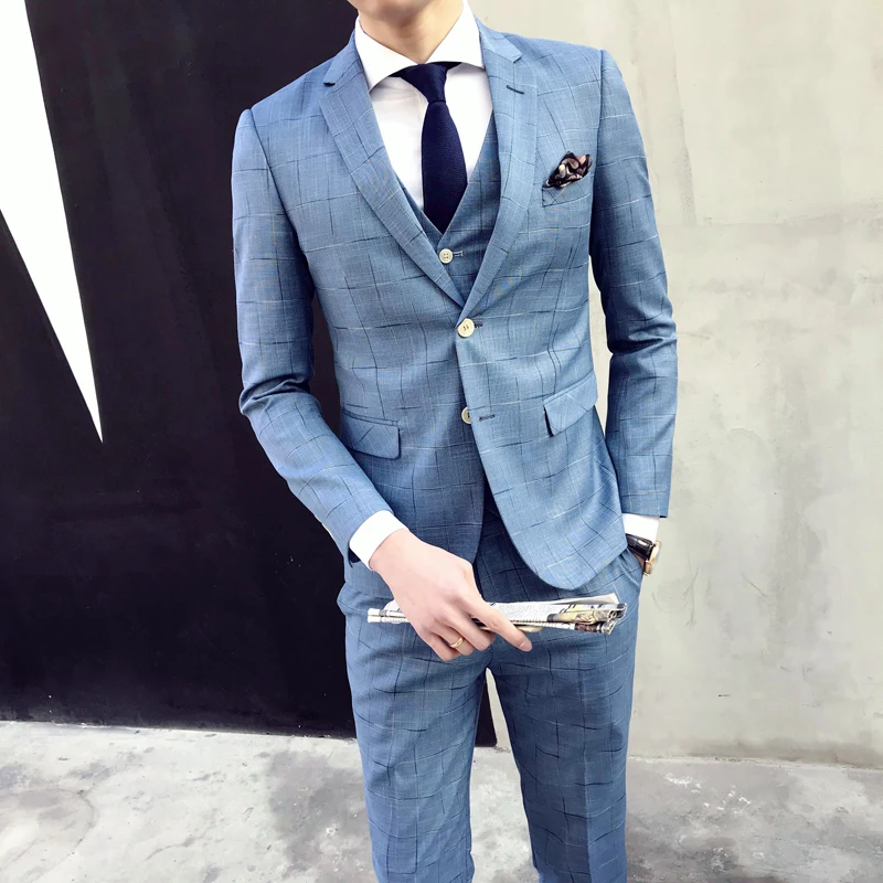 Plyesxale Plaid Suit For Men Navy Blue Light Blue Mens Suits Designers 2019 Terno Slim Fit Masculino Groom Wedding Suit Man Q541
Plyesxale Plaid Suit For Men Navy Blue Light Blue Mens Suits Designers 2019 Terno Slim Fit Masculino Groom Wedding Suit Man Q541