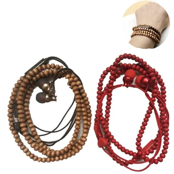 Fashion Bracelet Earphone Wooden Beads Stereo in-ear Earbuds Noise Canceling With Microphone for Mobile Phone Mp3 Gifts
Fashion Bracelet Earphone Wooden Beads Stereo in-ear Earbuds Noise Canceling With Microphone for Mobile Phone Mp3 Gifts