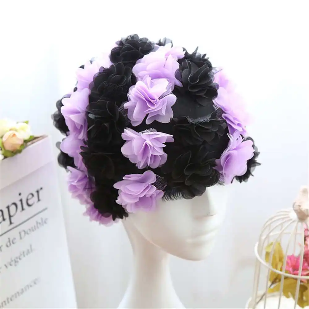 YYLSHCYHLI Bonnet de Natation Bonnet de Bain en Dentelle pour Femme protège Le Bonnet de Bain imperméable aux Cheveux doreille YYLSHCYHLI Bonnet de Natation Bonnet de Bain en Dentelle pour Femme protège Le Bonnet de Bain imperméable aux Cheveux doreille