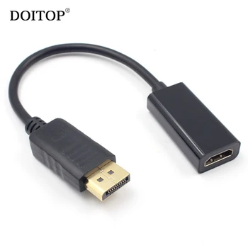 DOITOP Full HD 1080P DisplayPort DP Male to HDMI Female Cable Adapter Display Port Converter for Apple Samsung Laptop Projector