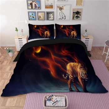 Tiger printed bed linens set Twin Full Queen King Sizes Bed Cover with pillowcases polyester tiger bedding set new 3pcs
Tiger printed bed linens set Twin Full Queen King Sizes Bed Cover with pillowcases polyester tiger bedding set new 3pcs