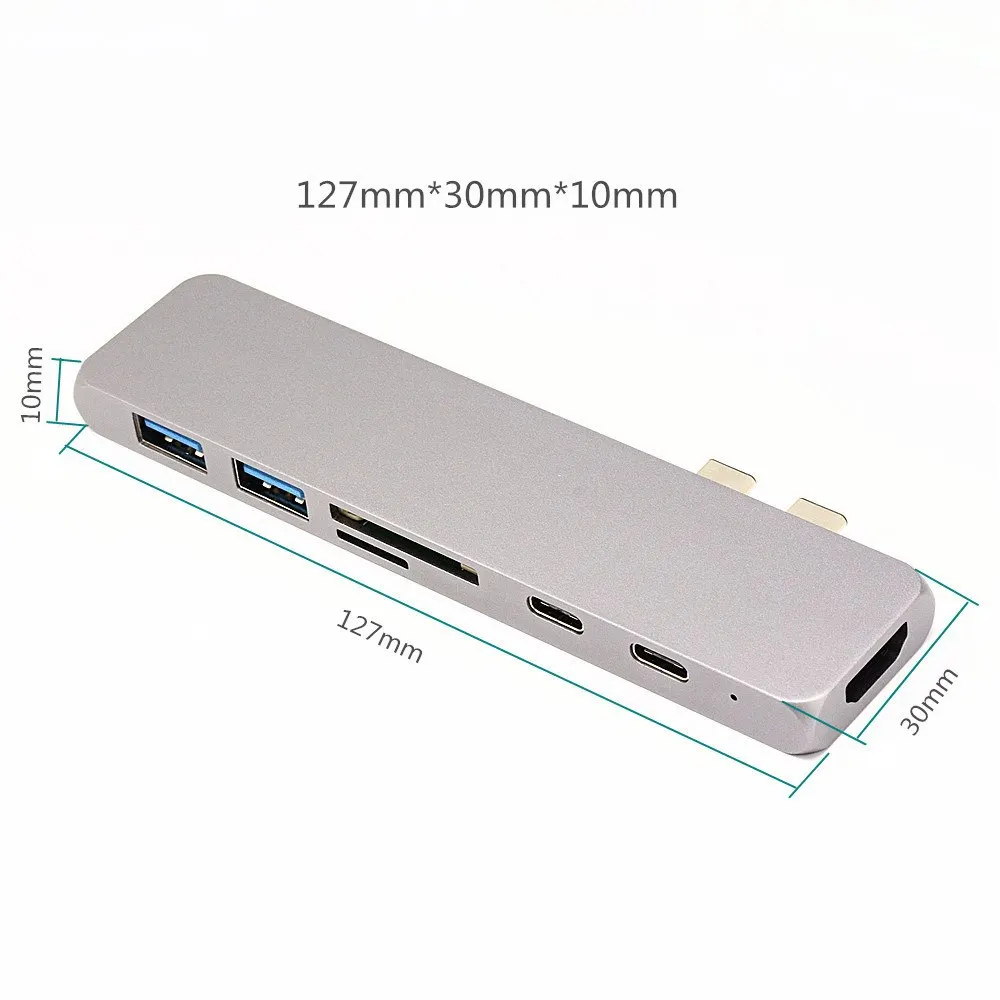 Double Type-C HUB 7-1 Extender For MacBook Type-C Converter USB-C HUB Double Type-C to HDMI thunderbolt 3 USB 3.0 TF SD Card
Double Type-C HUB 7-1 Extender For MacBook Type-C Converter USB-C HUB Double Type-C to HDMI thunderbolt 3 USB 3.0 TF SD Card