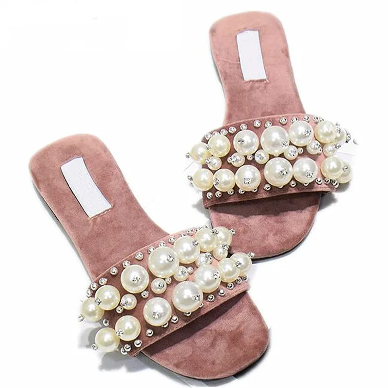 New Women Pearl Beach Shoes Flat Woman Sandals Summer 2019 Woman Shoes Lady Fashion Slippers Luxury Shoe Women Designers Slipper
New Women Pearl Beach Shoes Flat Woman Sandals Summer 2019 Woman Shoes Lady Fashion Slippers Luxury Shoe Women Designers Slipper
