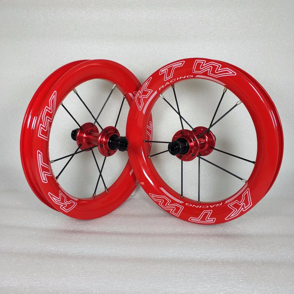 KTW 12inch 203 carbon wheel with KTW aliminum hub for balance bike red