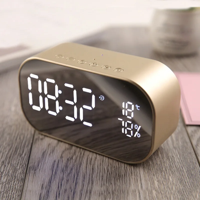 S2 Bluetooth/wireless Speaker LED mirror Digital Alarm clock 3D portable Speaker temperature display Support Bluetooth,TF AUX, F
S2 Bluetooth/wireless Speaker LED mirror Digital Alarm clock 3D portable Speaker temperature display Support Bluetooth,TF AUX, F