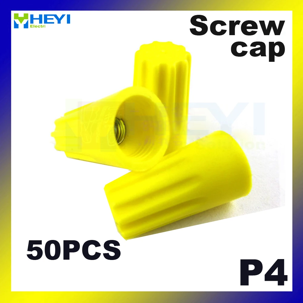 50pcs/package P4 Screw Press Line Cap Spike Rotating Wire End Closed Terminal Lugs Press Line Cap Screw-type Terminal cap
50pcs/package P4 Screw Press Line Cap Spike Rotating Wire End Closed Terminal Lugs Press Line Cap Screw-type Terminal cap