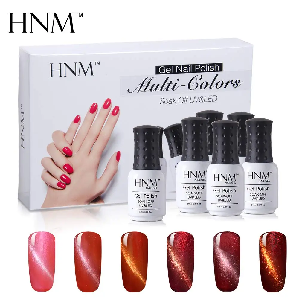 HNM Big Sales 6pcs/Lot Cat Eye Nail Gel Polish Set Soak Off Uv Gel Varnish 3D Shining Colors Magnet DIY Gel lacquer Gift Kit 8ml
HNM Big Sales 6pcs/Lot Cat Eye Nail Gel Polish Set Soak Off Uv Gel Varnish 3D Shining Colors Magnet DIY Gel lacquer Gift Kit 8ml