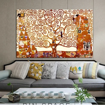 Classical Famous Painting Wall Art Posters and Prints on Canvas Painting The Tree of Life by Gustav Klimt for Living Room Decor
Classical Famous Painting Wall Art Posters and Prints on Canvas Painting The Tree of Life by Gustav Klimt for Living Room Decor