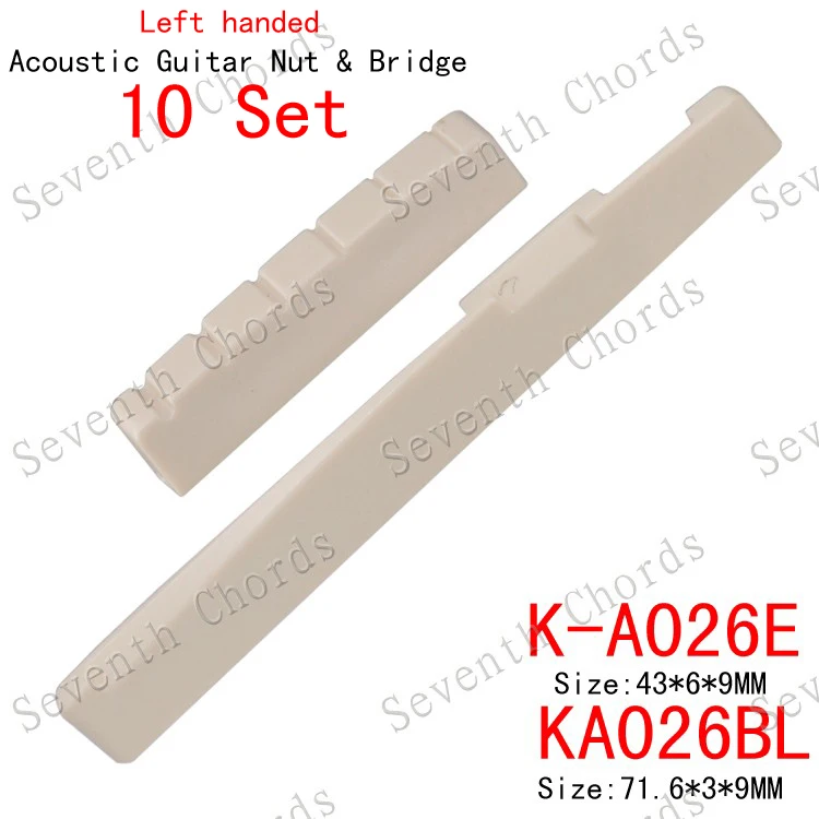20 Pcs 6 String Slotted Nut and Bridge Saddle for Left handed Acoustic Guitar Replacement .Size 43 x 6 x 9mm and 71.6 x 3 x 9mm
20 Pcs 6 String Slotted Nut and Bridge Saddle for Left handed Acoustic Guitar Replacement .Size 43 x 6 x 9mm and 71.6 x 3 x 9mm