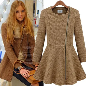 New Autumn Winter Women Coat Vestido Fashion Collect Waist Thick Solid Zipper Patchwork Woolen Blends Coat For Women Outerwear
New Autumn Winter Women Coat Vestido Fashion Collect Waist Thick Solid Zipper Patchwork Woolen Blends Coat For Women Outerwear