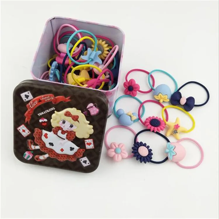 20 sztuk/partia dziewczyny akcesoria do włosów dla dzieci zestaw podarunkowy łuk elastyczne gumki do włosów kwiat pałąk Hairband Floral Hairbands dla dzieci -