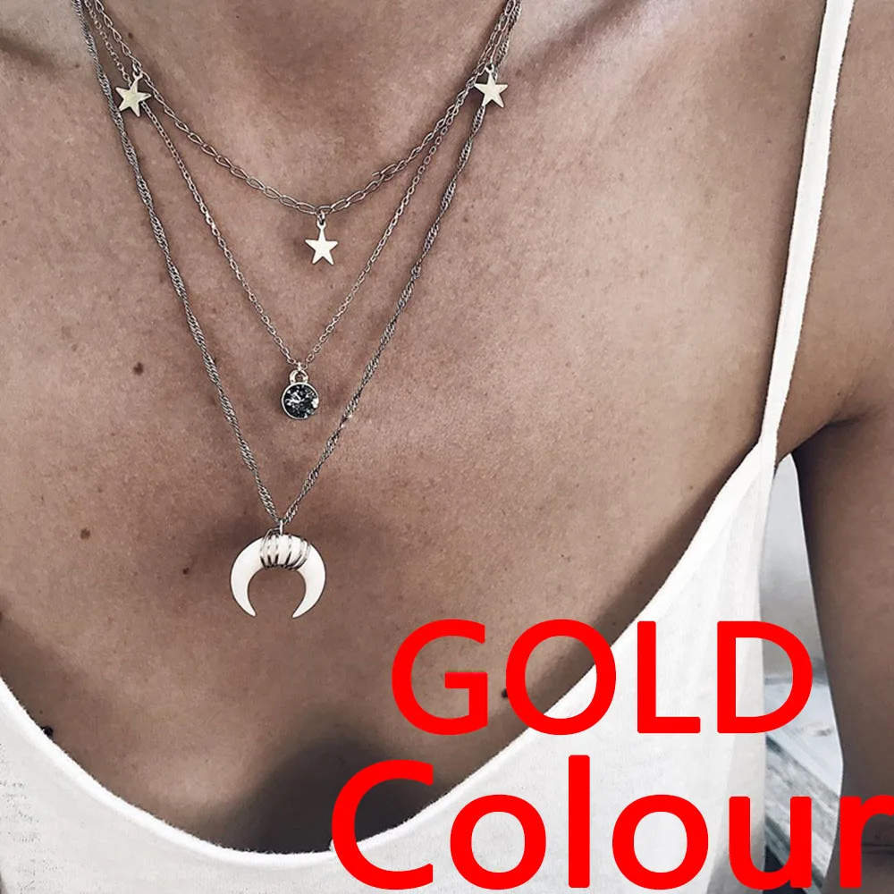 Bls miracle богемное многослойное ожерелье с подвеской для женщин модное Золотое