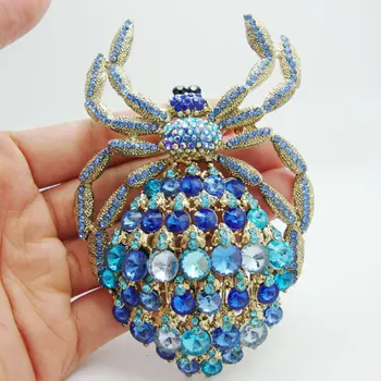 TTjewelry Unique Spider Animal Halloween Gold Tone Brooch Pin Pendant Blue Rhinestone Crystal
TTjewelry Unique Spider Animal Halloween Gold Tone Brooch Pin Pendant Blue Rhinestone Crystal