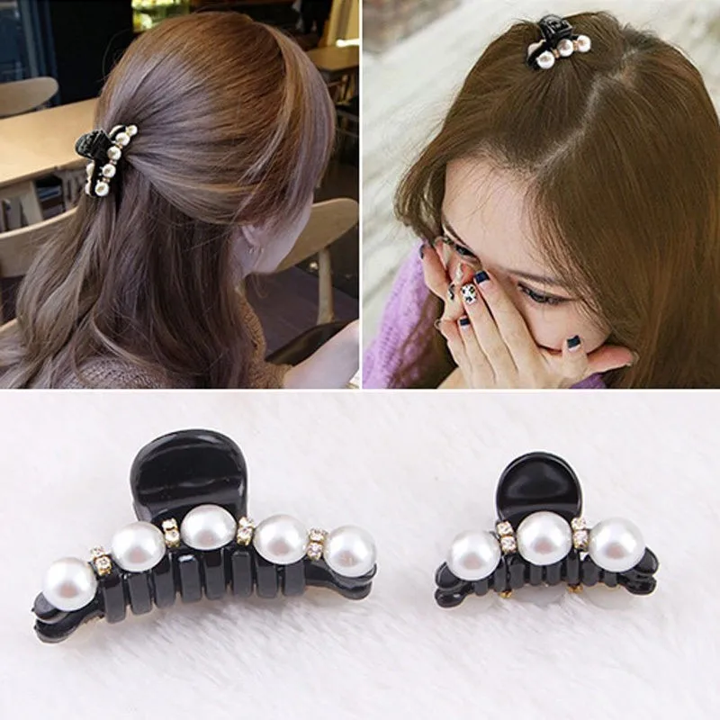 2016 Fashion Black Hair Clip Claw Artificial diamond Pearl Plastics Headwear For Women Girls Party Festival Elegant Hairclips
2016 Fashion Black Hair Clip Claw Artificial diamond Pearl Plastics Headwear For Women Girls Party Festival Elegant Hairclips