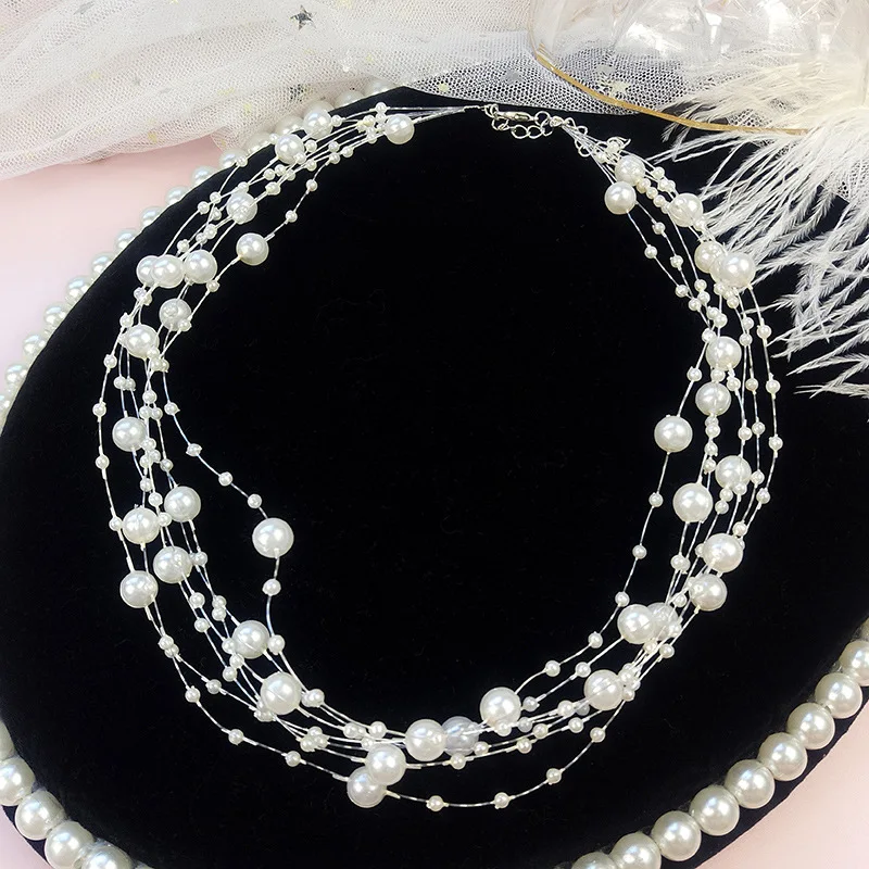 2019 Multilayer Simulated Pearl Necklaces Women Kolye Collares Clavicle Sweater Chain Collar Party Jewelry Statement Necklace
2019 Multilayer Simulated Pearl Necklaces Women Kolye Collares Clavicle Sweater Chain Collar Party Jewelry Statement Necklace