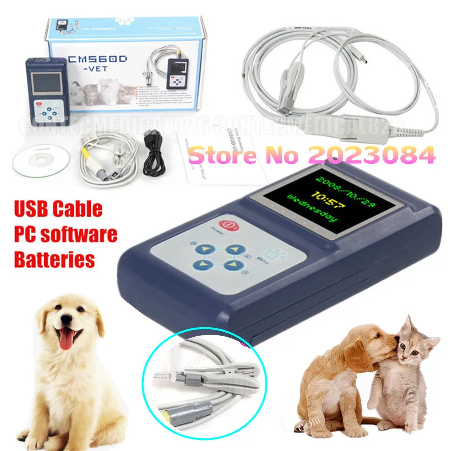 CMS60D-VET Animal Using Pulse Oximeter Vet Probe OLED SPO2 PR Monitor USB SW New contec
CMS60D-VET Animal Using Pulse Oximeter Vet Probe OLED SPO2 PR Monitor USB SW New contec