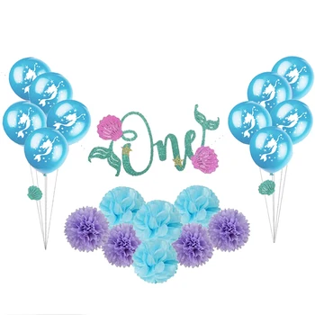 Little Mermaid Party Supplies Glitter Happy Birthday Garland Bunting Flags Decor Girl Baby Shower Latex Balloon Party Supplies
Little Mermaid Party Supplies Glitter Happy Birthday Garland Bunting Flags Decor Girl Baby Shower Latex Balloon Party Supplies