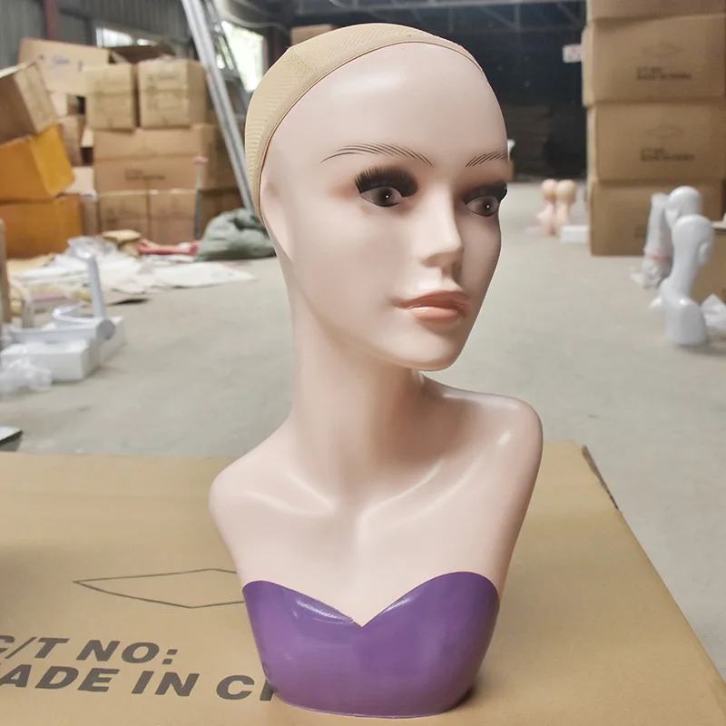 Top quality Women's Mannequin Head Hat Display Wig training head model femal |