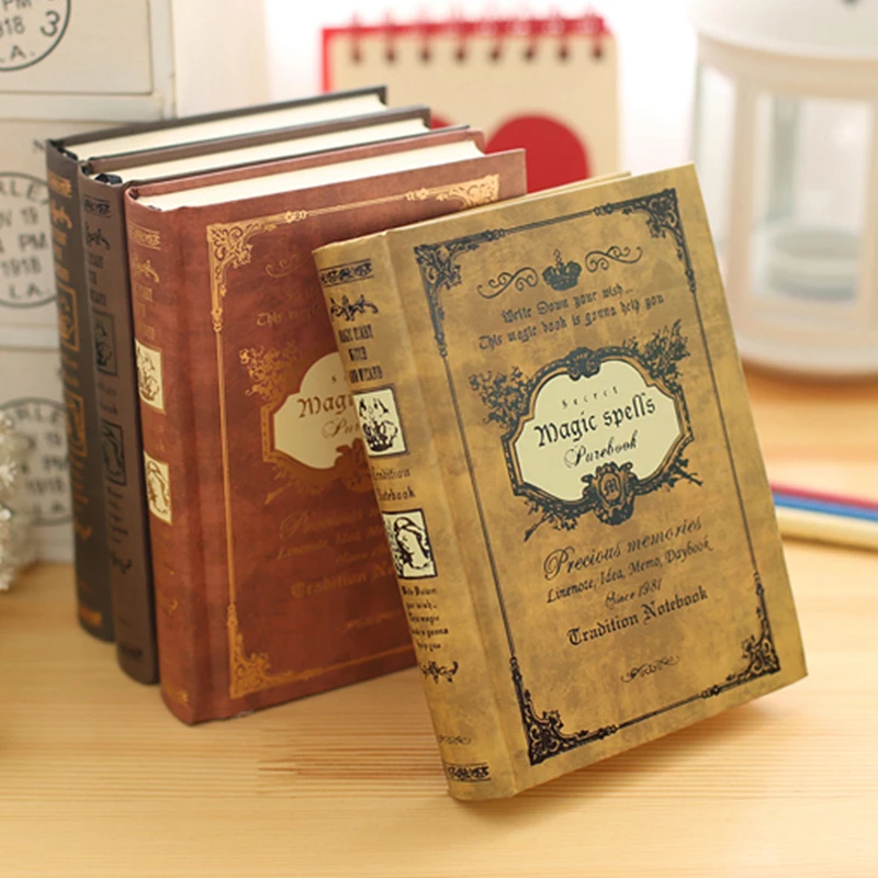 European-style thick retro magic book notebook Album stationery A5 Creative portable notebook Diary Travelers Agenda Note book
European-style thick retro magic book notebook Album stationery A5 Creative portable notebook Diary Travelers Agenda Note book