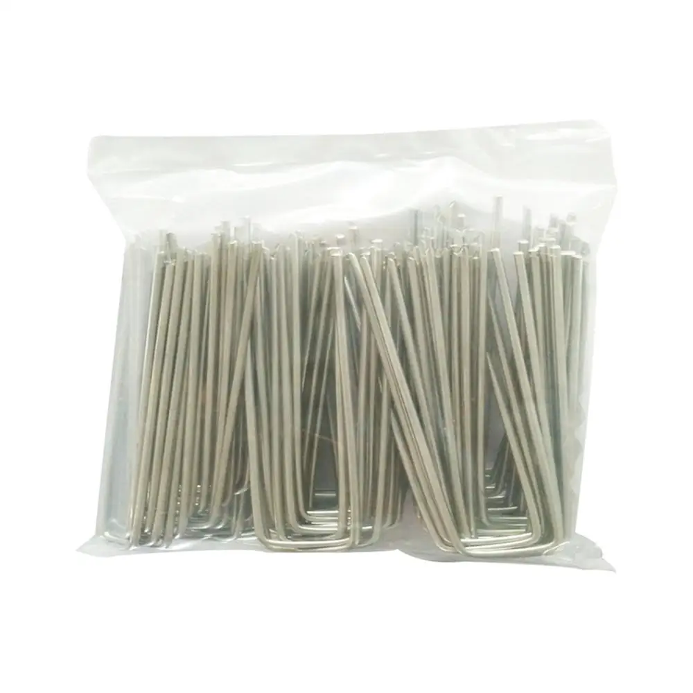 50Pcs/Set 150x3mm Garden Landscape Ground Staples Galvanised Securing Pegs U-Shaped Stakes Pins Thick Rust Resistant
50Pcs/Set 150x3mm Garden Landscape Ground Staples Galvanised Securing Pegs U-Shaped Stakes Pins Thick Rust Resistant