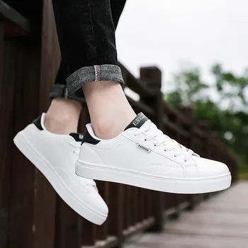British style white pu Men sport shoes high quality sneakers men trend comfort running shoes zapatillas hombre mens baskets
British style white pu Men sport shoes high quality sneakers men trend comfort running shoes zapatillas hombre mens baskets