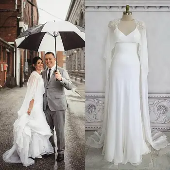 Jewel Neck Long Bridal Bolero Shawls with Lace Appliques Cloak Custom Made Wedding Cape
Jewel Neck Long Bridal Bolero Shawls with Lace Appliques Cloak Custom Made Wedding Cape